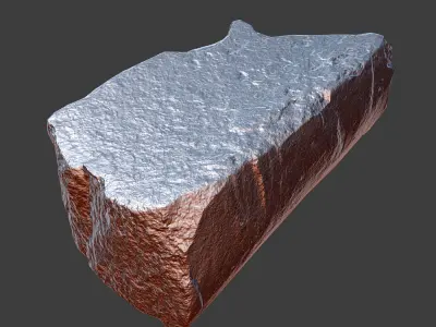 Cinder Debris Low-poly 3D model