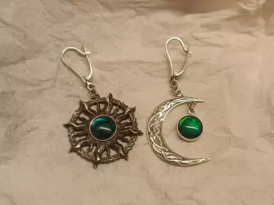 Moon And Sun Earing  3D print model