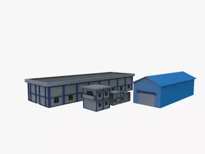 Industrial warehouse 3D model