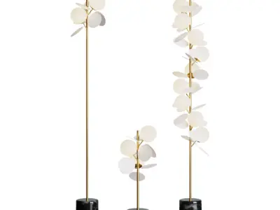 Matisse Floor Lamp White 3D model