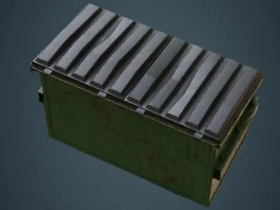 Dumpster 3C Low-poly 3D model