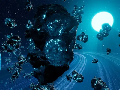 Asteroid Mega Pack - UE4 FBX Low-poly 3D model