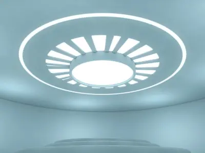 Sci Fi Room Low-poly 3D model 30