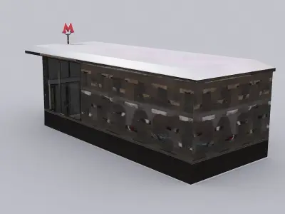 Subway entrance Low-poly 3D model get