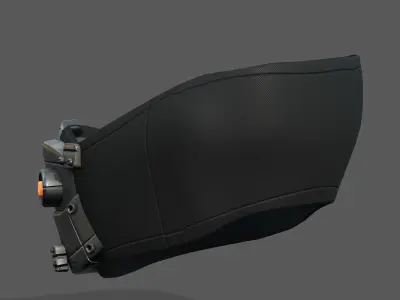 Gas mask respirator scifi futuristic  Low-poly 3D model