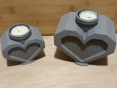 Candlestick heart 3D print model