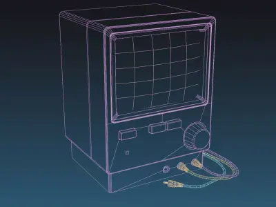 Retro Monitor Mini Low-poly 3D model