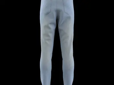 Men Denim Pant Light Blue 3D model