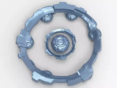 Gnome technology gravity wheel 3D model