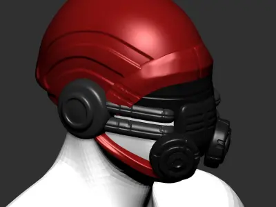 helmet high poly sculpt 3d printable ver 7 3D model 3D model 76