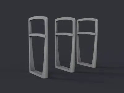 Bike Rack 24 PBR Game Ready Low-poly 3D model