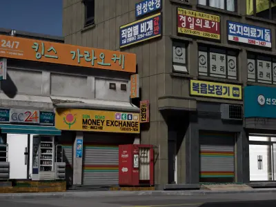 Korean Corner Store - UE4 Low-poly 3D model