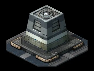 Ground-small operating platform 01 3D model