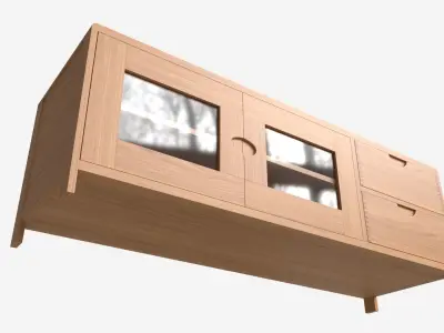 Wide TV Unit Ercol Bosco 3D model