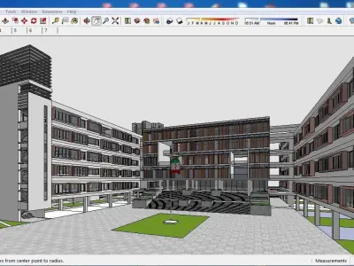 Sketchup School and University G7 3D model