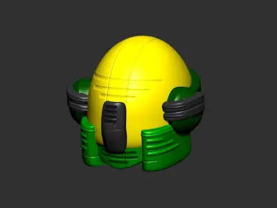 helmet high poly sculpt 3d printable ver 7 3D model 3D model 152