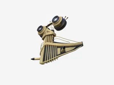 Steampunk Mask A08 Beige - SciFi Character Design Low-poly 3D model