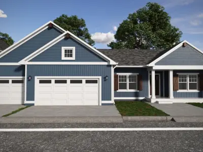Set of 3 American Style Houses Architectural 3D Models 3D model