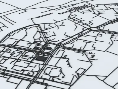 Saransk Road Network and Streets 3D model