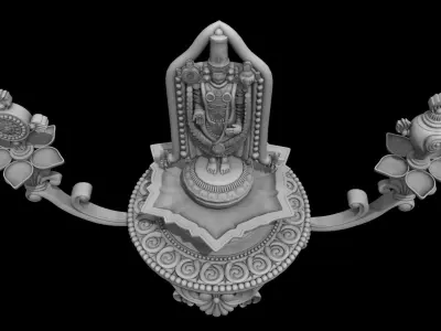 oil lamp venkateswara balaji 3D model