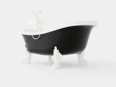 Bath tub Low-poly 3D model