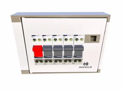 MCB Panel Low-poly 3D model