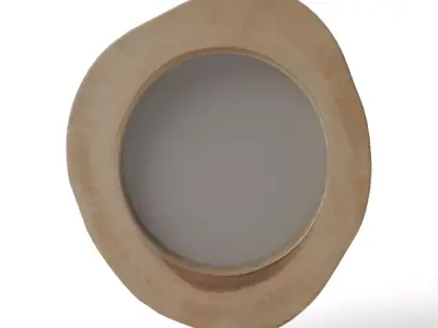 Arbor Handcrafted Wooden Wall Mirror Low-poly 3D model