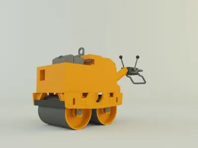 Double Roller asphalt construction machine 3D model