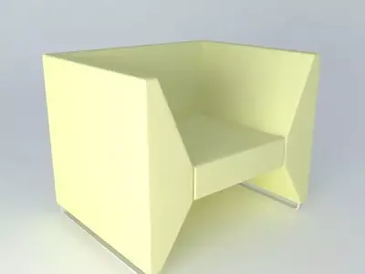 Simple light green armchair Free 3D model