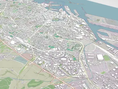 Cityscape Livorno Italy 3D model