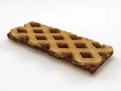 Short Bread Wafer Biscuit 3D model