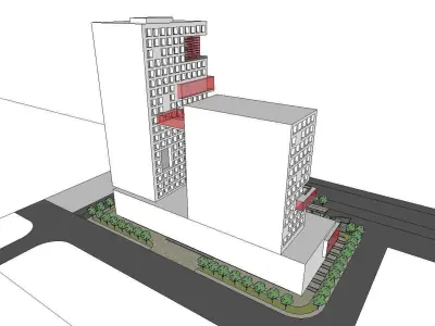 vacation spot-Resort-Fashion Leisure Hotel-0128 3D model