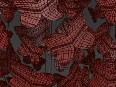 Antiqued Brass Butterfly Pendant 3D model