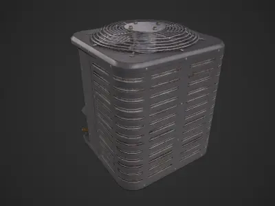 Air Conditioning Condenser Unit Low-poly 3D model
