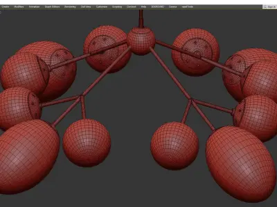 Arteriors Panella Chandelier Low-poly 3D model