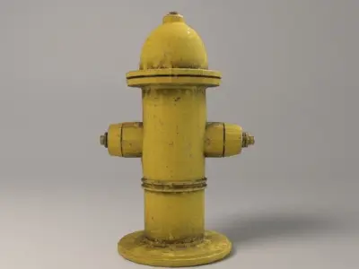 Fire Hydrant Low-poly 3D model