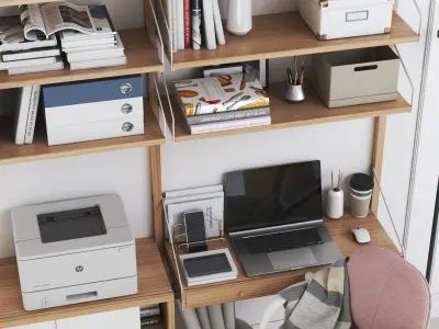 Office workplace 25 3D model