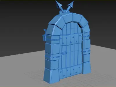 Medieval Cartoon Door  3D model