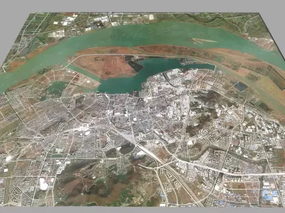 Cityscape Zhenjiang China 3D model