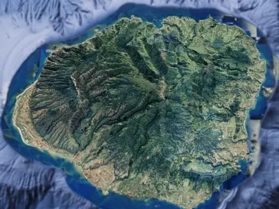 Kauai island terrain 3d model 3D model