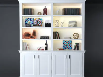 booikcase-Pack bookcase with bookshelves 3D model