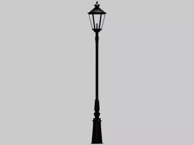 Victorian Lamp Post Low-poly 3D model
