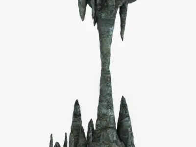 Stalactite column 3D model