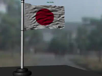 Japan flag 3D model