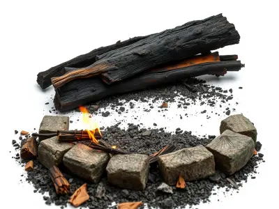 Campfire Stones and Charcoal D Model Pack Low-poly 3D model