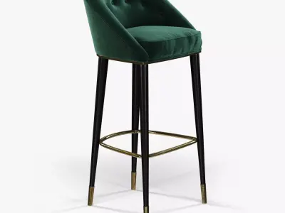 Brabbu Malay bar chair 3D model