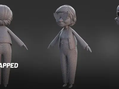 Grandma Stylized Character 3DModel