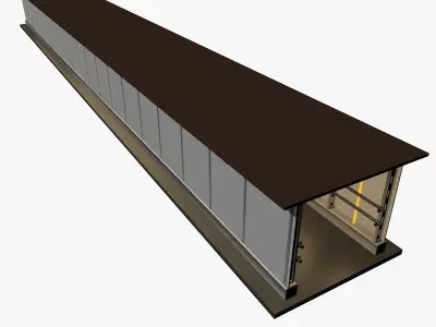 Corridor train station 3D model