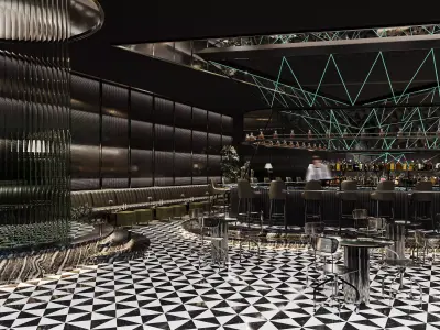 night club  interior 3D model