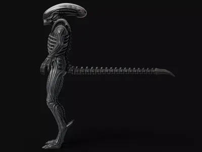 Xenomorph Alien Low-poly Rigged 3D model